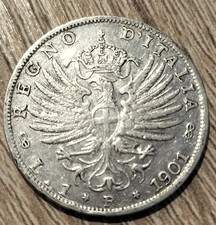 Lira 1901 aquila sabauda non - 1901,