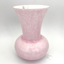 Vaso murano in Vetro Opalino anni 70 di Design Modernariato Vintage Rosa bianco