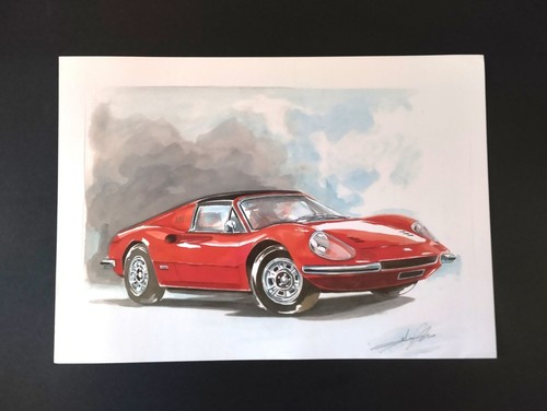 Disegno stampa auto ferrari - stampa,