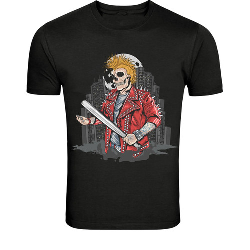 Maglietta punk rock skull - maglietta,
