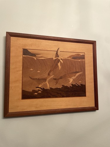 Balene intarsiate legno