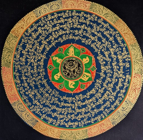 Tibet thangka dipinto mantra - thangka,