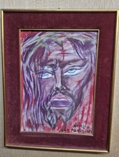 Novella Parigini Tutta la Passione di Cristo nel Suo ritratto 1959 Olio su tela 