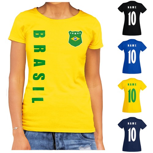 Shirt donna brasile mondiali - t-shirt,