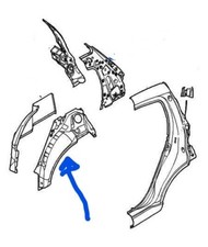 INTERNO PARAFANGO DX  PEUGEOT 107 5 PORTE ORIGINALE 8530NL 616310H020