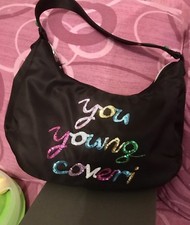 Borsa Donna Ragazza Colori Nera A Spalla You Young Coveri Nuova Ascellare