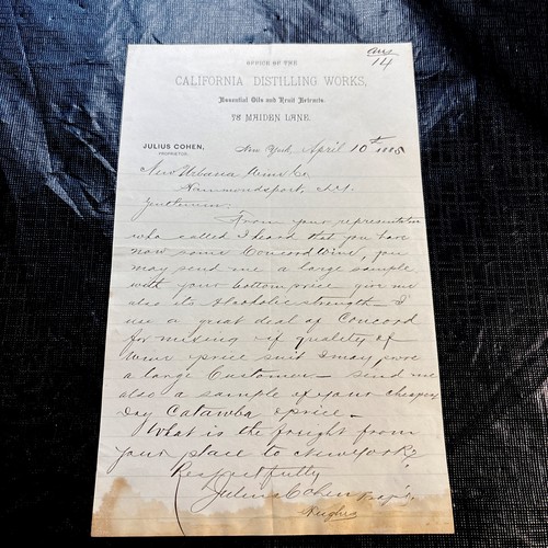Antica carta intestata - , 1885