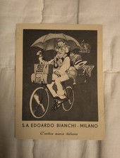 CARTOLINA PUBBLICITARIA DEPLIANT BIANCHI BICI PIEGHEVOLE 16x12 CM OGNI FACCIA 