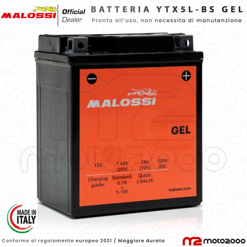 Batteria malossi gel attivata - malossi,