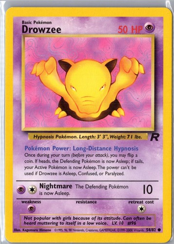 Drowzee razzo squadra - drowzee, 54/82