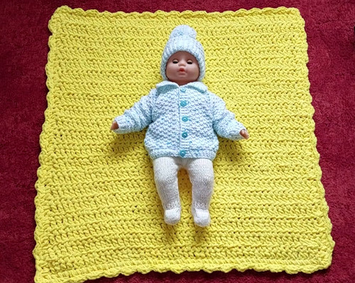 Coperta gialla all uncinetto - coperta,