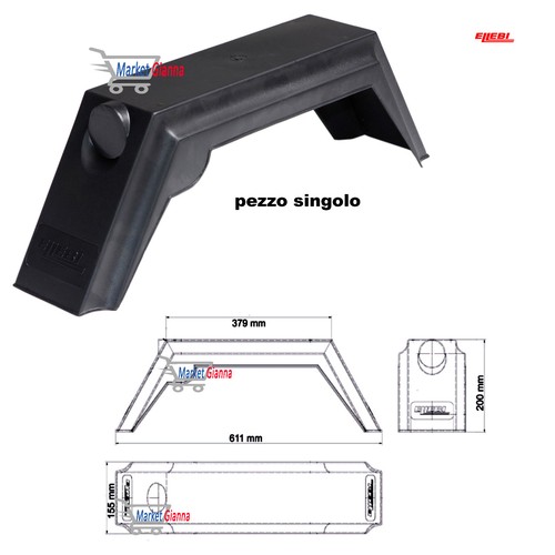 Parafango ellebi pezzo - parafango, 8"