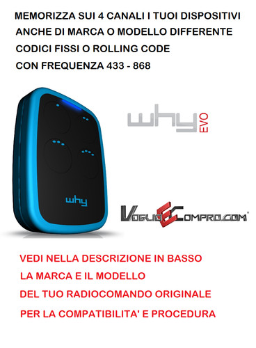 Telecomando radiocomando why - telecomando,