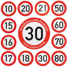 Segnali Stradali 10-80 Km/H Cartello per Compleanno Targa