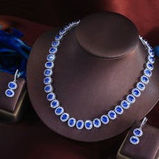 Orecchini collana tennis ovale