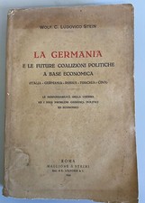 Libro La Germania e le future coalizioni politiche 1924 Prima edizione