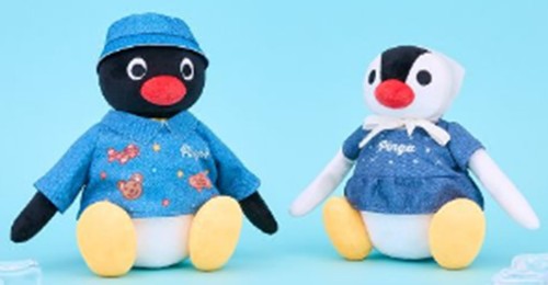 Set peluche pingu denim - peluche,