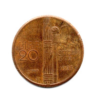 BELLISSIMA  MONETA 20 LIRE DEL 1923 (COPIA D'EPOCA)