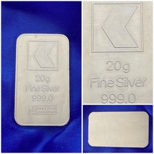 Lingot argent Pur Banque