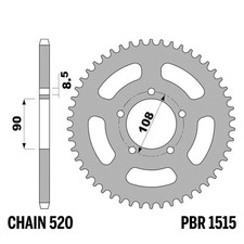 MOTO MORINI NEW YORK 501 1989-1991 corona PBR passo 520 45 Denti Acciaio C