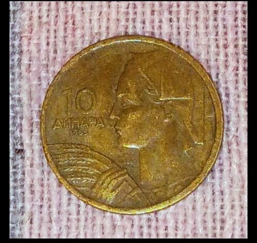 Moneta dinari del 1955 - da, 10