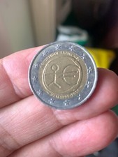 MONETA  2 EURO FRANCIA,  OMINO STILIZZATO UEM 1999-2009 RARA