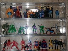 Heroclix marvel e DC + collezione miniature marvel e DC con 2 contenitori in pla