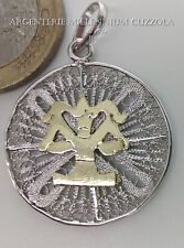 Segni Zodiacali In Argento 925 Filigrana Zodiaci Ciondolo Unisex Collana Zodiaco