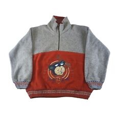 Vintage Y2K Grey and orange embroided polartec fleece pile fleecejacke L