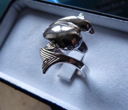 Anello delfino doppio argento - doppio,