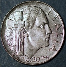 Italy 20 Centesimi 1941