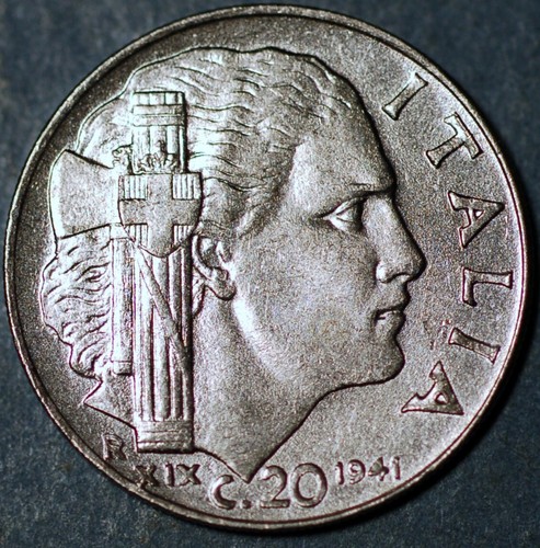 Italy centesimi 1941 - italy, 20