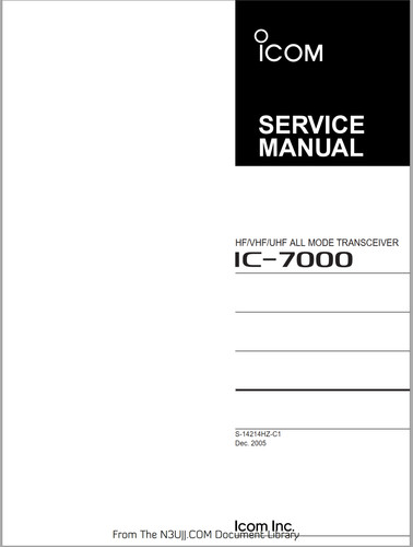 Icom 7000 manuale - icom, di