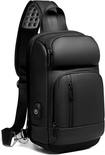 Zaino monospalla uomo con usb - zaino,