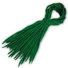 Dreadlocks verde bosco fatti a