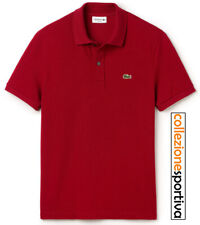 POLO LACOSTE SLIM FIT IN PETIT PIQUÈ MANICA CORTA- PH4012-00-476 col. bordeaux