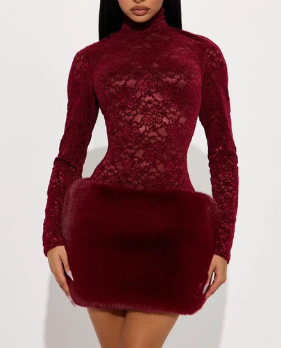 Mini abito bordeaux - ***,