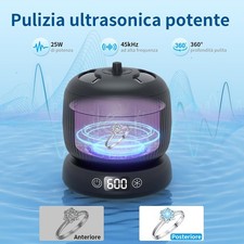 Pulitore Ultrasuoni Con Lampada UV | 45000Hz | 190ML | Portatile | Pulitore Ultr