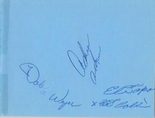 WWF Legends Adrian Adonis & Stan Stasiak pagina album firmata - autenticata JSA