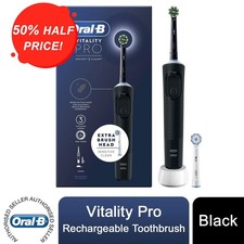 Oral-B Vitality Pro Spazzolino Elettrico Ricaricabile con 2 Testine, Nero
