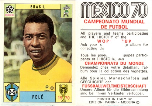 Panini mexico 1970 brasil - panini, 70