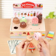 Bancone per gelati in legno