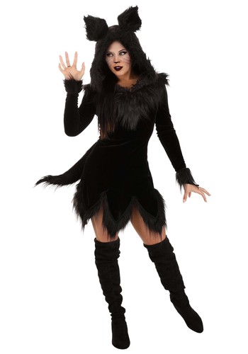 Costume lupo nero donna