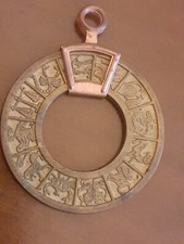 ✅?Ciondolo Pendaglio Amuleto Vintage Segni Zodiacali Astrologia D'epoca 