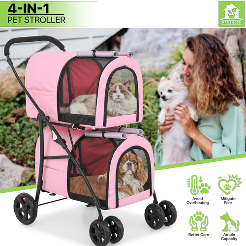 Passeggino per cani doppio - doppio, 4