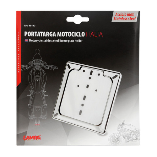 Portatarga moto acciaio - moto, inox