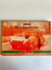 MC567 MANUALE ORIGINALE USO E MANUTENZIONE  FIAT RITMO - 6^ EDIZIONE