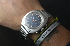 SANDOZ MEN'S RARE OVERSIZED CHRONOGRAPH STAINLESS STEEL 40MM ORIGINAL STEEL BAND