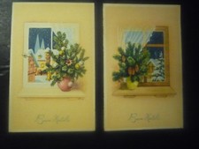 2 MERRY CHRISTMAS POSTCARDS -