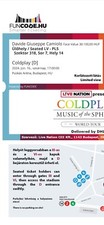 Biglietto Concerto Coldplay 16 Giugno A Budapest (2 Disponibili)